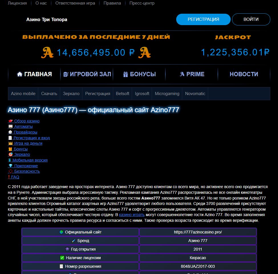 У казино Азино 777 появилось зеркало novator-grp.ru